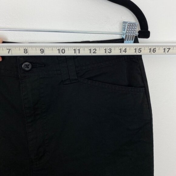 White Stag Capris Womens 10 Black Front Pockets Split Hem Body Stretch Office - Picture 8 of 11